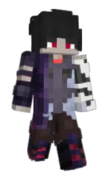 Takiyato's Minecraft skin wearing the Purple Heart cape