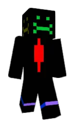 black and red Minecraft skin — Classic model
