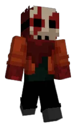 black and dark tan Minecraft skin — Classic model
