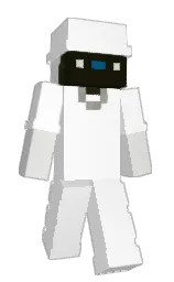 white and quill gray Minecraft skin — Slim model