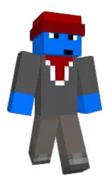 emperor and blue ribbon Minecraft skin — Classic model