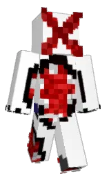 white and black Minecraft skin — Classic model
