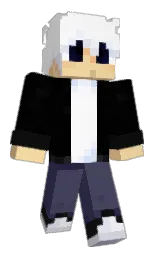 white and black Minecraft skin — Classic model
