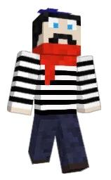 ANDROIDROI's Minecraft skin wearing the Aurora cape