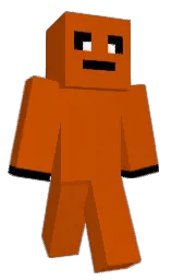burnt orange and black Minecraft skin — Classic model — first worn by its_Dref