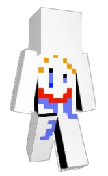 white and cornflower blue Minecraft skin — Classic model