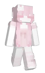 white and lavender blush Minecraft skin — Slim model — first worn by naivezee