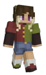 cocoa brown and pesto Minecraft skin — Slim model — first worn by mehpington