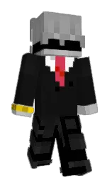 black and cod gray Minecraft skin — Classic model