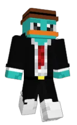 cod gray and turquoise Minecraft skin — Classic model — first worn by Jermyx