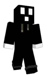 black and white Minecraft skin — Classic model