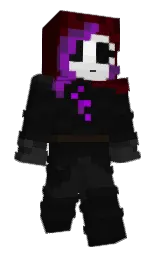 Shygal69's Minecraft skin wearing the Purple Heart cape