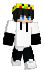 white and black Minecraft skin — Classic model