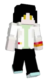 black and white Minecraft skin — Classic model