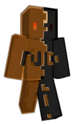 black and white Minecraft skin — Classic model — first worn by NDGAMER12