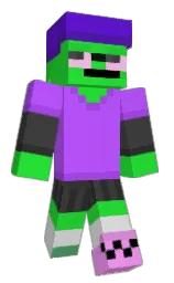 malachite and heliotrope Minecraft skin — Classic model