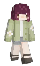 swamp green and thistle green Minecraft skin — Slim model — first worn by lubenicaa_