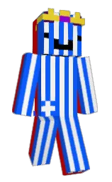 red and blue ribbon Minecraft skin — Slim model