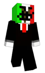 black and white Minecraft skin — Classic model