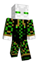 white and black Minecraft skin — Classic model