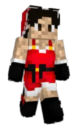 black and red Minecraft skin — Slim model