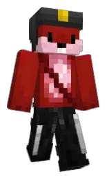 black and cod gray Minecraft skin — Classic model — first worn by superstach14
