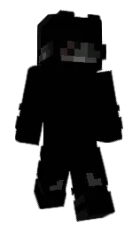 Minecraft-Skin in black und cod gray — Modell: Schmal