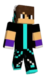 black and white Minecraft skin — Classic model