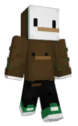 metallic bronze and seashell Minecraft skin — Classic model