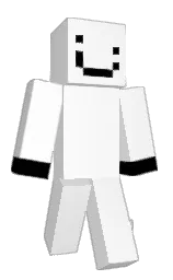 white and black Minecraft skin — Classic model
