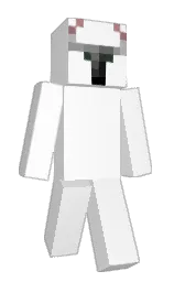 white and gray Minecraft skin — Slim model — first worn by Pwvu