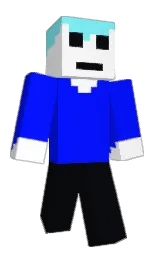 blue and cinder Minecraft skin — Classic model — first worn by Vibi2016