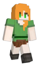 neon carrot and serenade Minecraft skin — Classic model — first worn by FOXJX