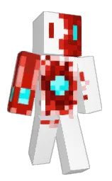 white and milano red Minecraft skin — Classic model