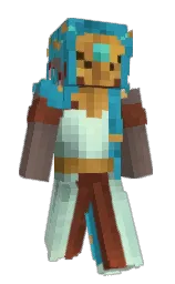 eastern blue and espresso Minecraft skin — Slim model
