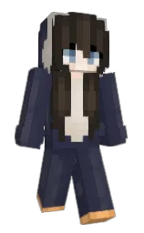 ebony clay and bright gray Minecraft skin — Classic model