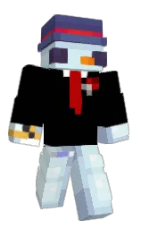 black and white ice Minecraft skin — Classic model — first worn by Fr0stBiitee