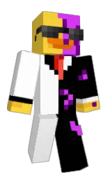 white and black Minecraft skin — Classic model