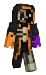 cod gray and black Minecraft skin — Slim model — first worn by KidNavi