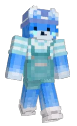blizzard blue and aqua squeeze Minecraft skin — Slim model — first worn by SekarIIII