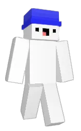 white and dodger blue Minecraft skin — Slim model