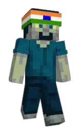 black pearl and deep sea green Minecraft skin — Slim model — first worn by ItzBananaBruh