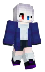 Sanpys's Minecraft skin wearing the Purple Heart cape