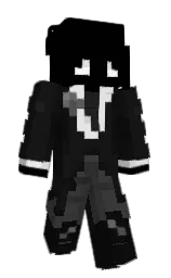 black and cod gray Minecraft skin — Slim model