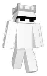 white and silver Minecraft skin — Classic model