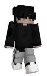 heavy metal and black Minecraft skin — Slim model — first worn by ZicoZeus16