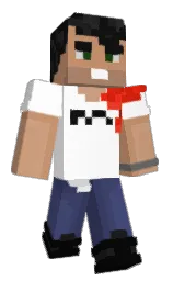 white and antique brass Minecraft skin — Classic model