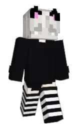 woodsmoke and silver Minecraft skin — Slim model — first worn by Vayzka