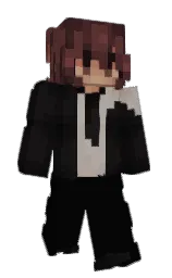 black and cod gray Minecraft skin — Slim model — first worn by yulilia