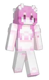 white and lavender blush Minecraft skin — Slim model — first worn by BOHE233